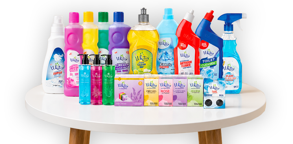Whitix complete range of cleaning products